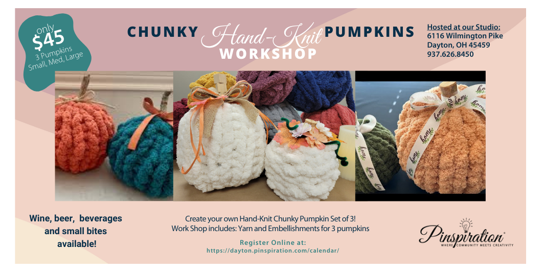 Chunky Hand Knit Pumpkin Set